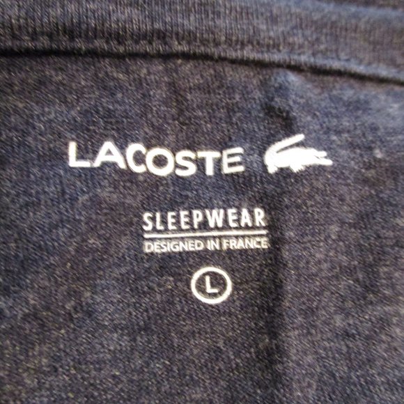 Lacoste Woman Large Red White Blue Front Pocket Casual Short Sleeve Shirt - Picture 4 of 5